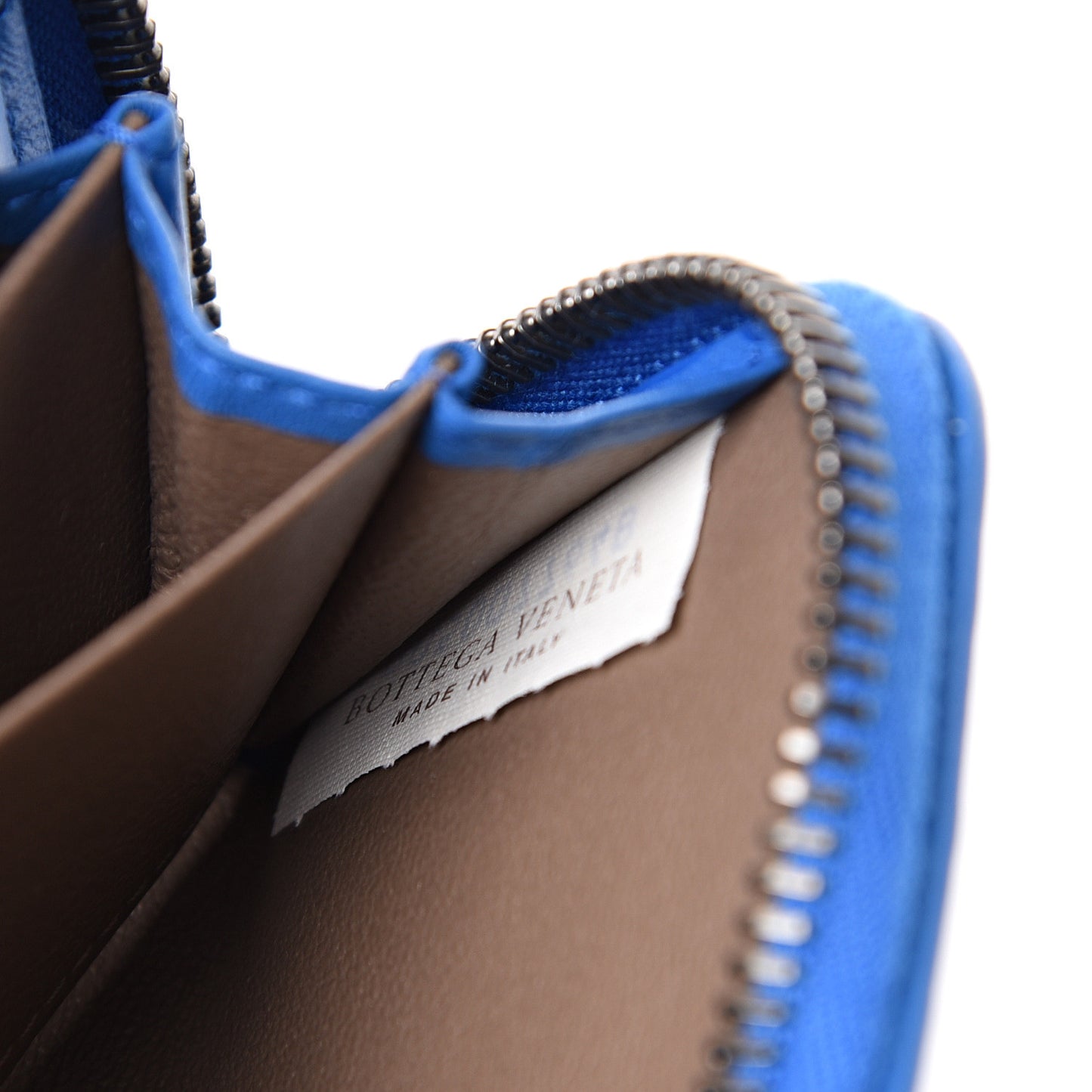 Nappa Intrecciato Zip Around Coin Purse Bleuette