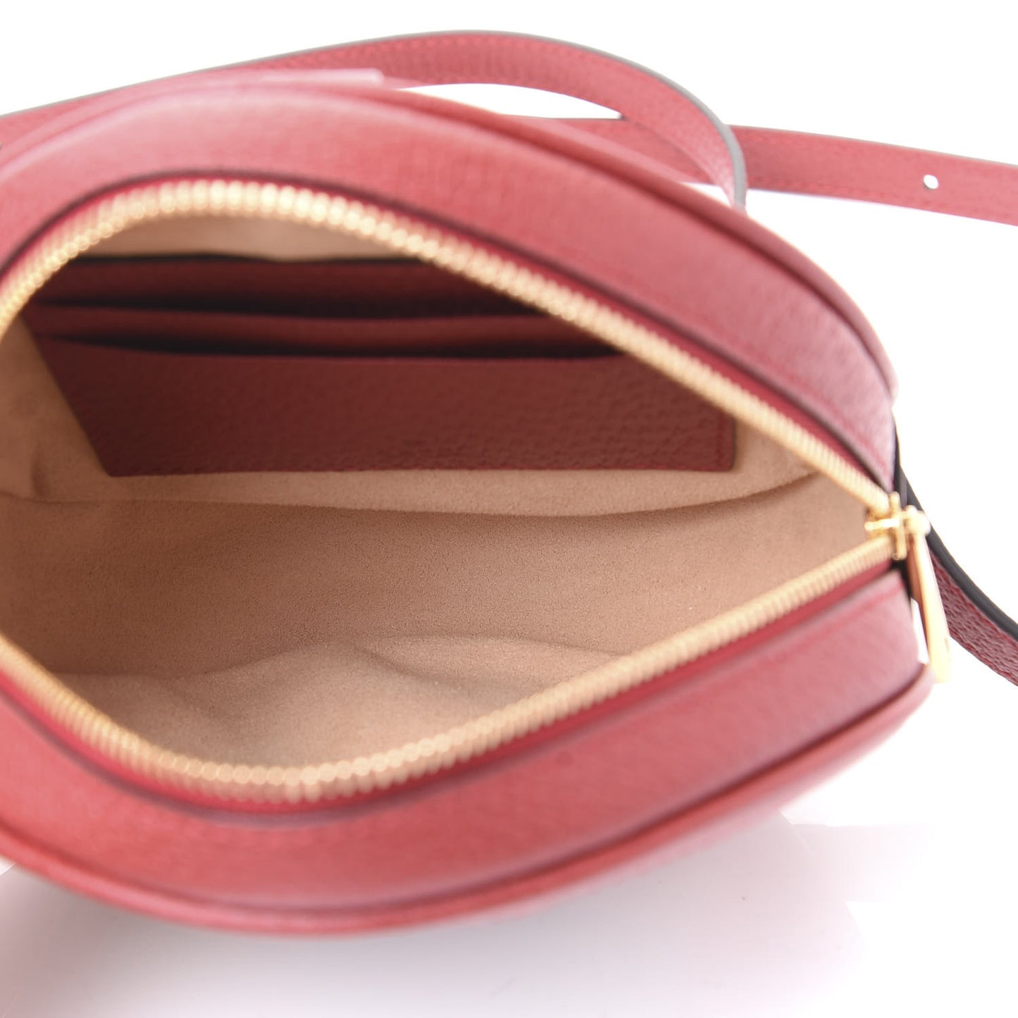 GG Supreme Monogram Web Flora Mini Ophidia Round Backpack Red
