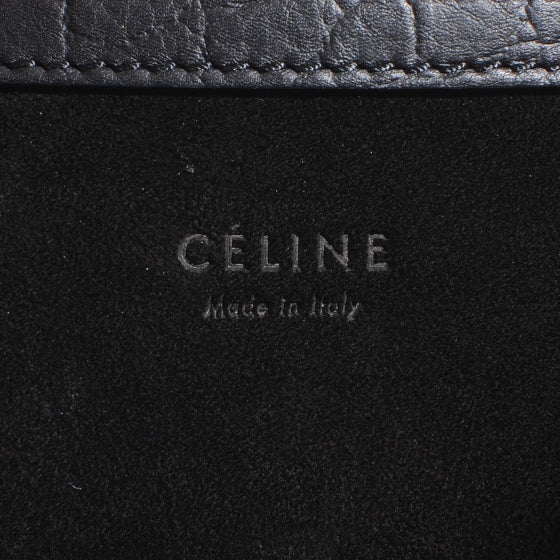 Celine Crocodile Embossed Small Phantom Luggage Black 6 of 7