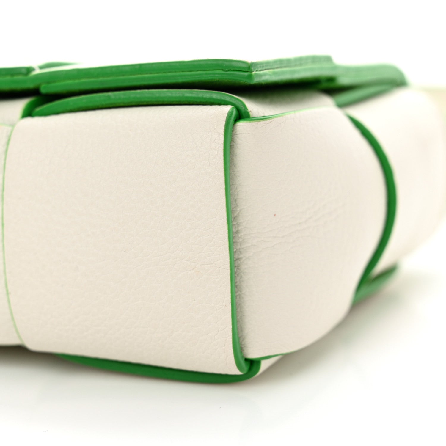 Bottega Veneta Buffalo Maxi Intrecciato Bicolor Extra Mini Cassette Crossbody Bag White Parakeet 9 of 9