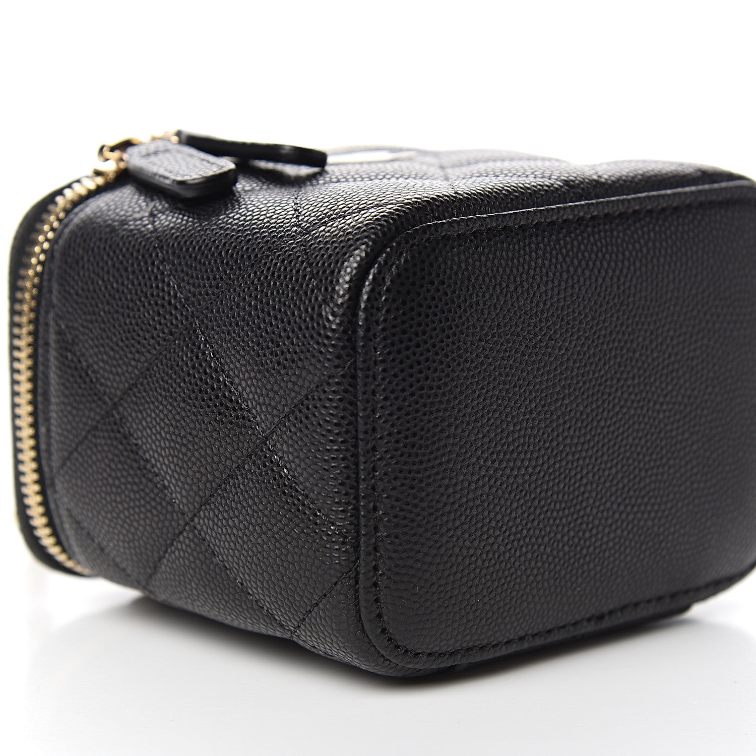Chanel Caviar Quilted Mini Vanity Case With Chain Black 8 of 10