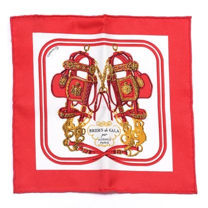 Hermes Silk Brides de Gala Nano Scarf 20 Rouge White Or 1 of 4