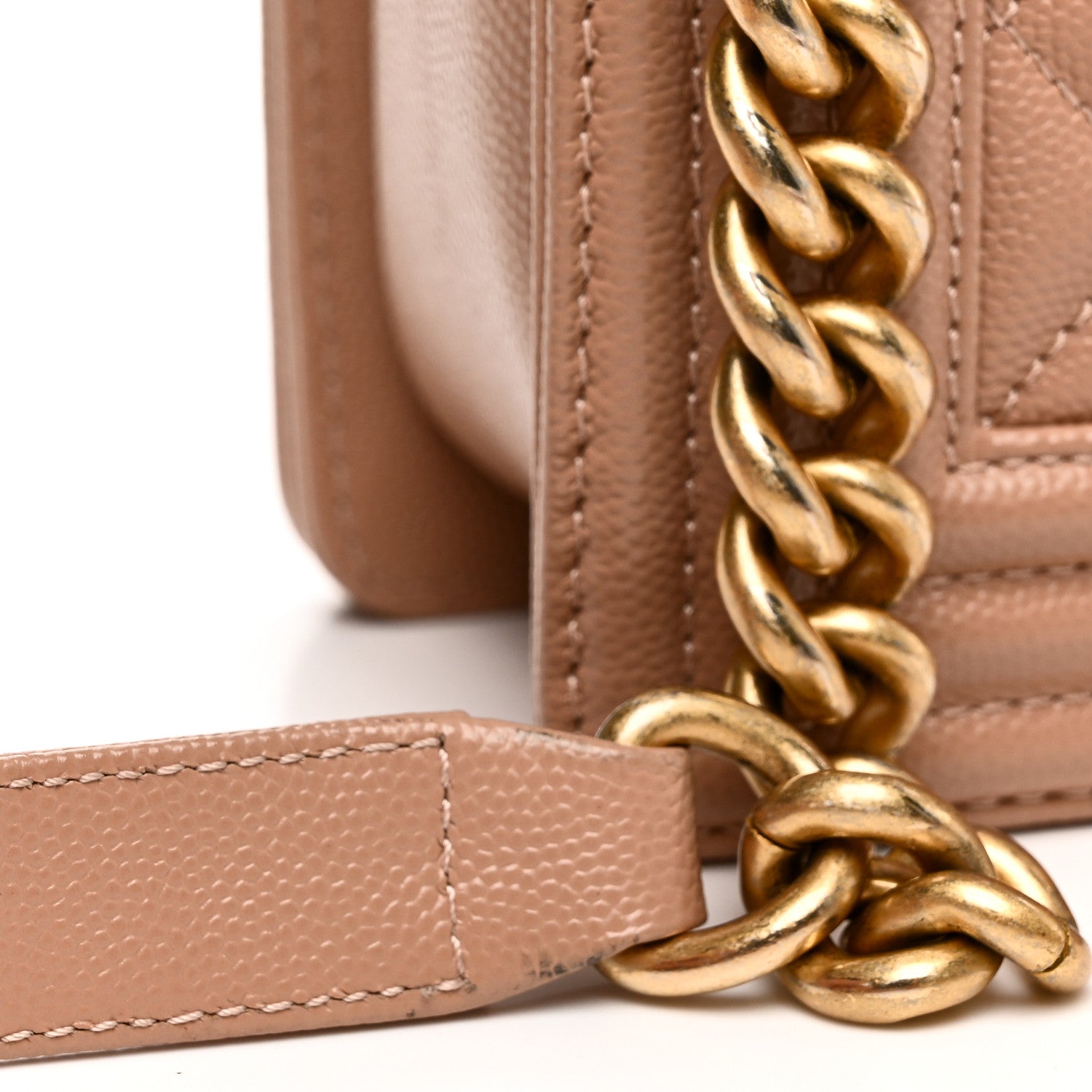 Chanel Caviar Quilted New Medium Boy Flap Beige 12 of 12