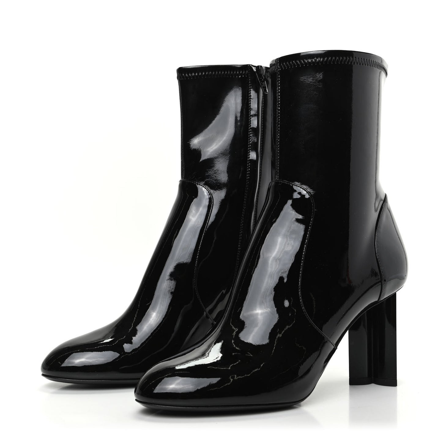Patent Uniformes Silhouette Ankle Boots 38 Black