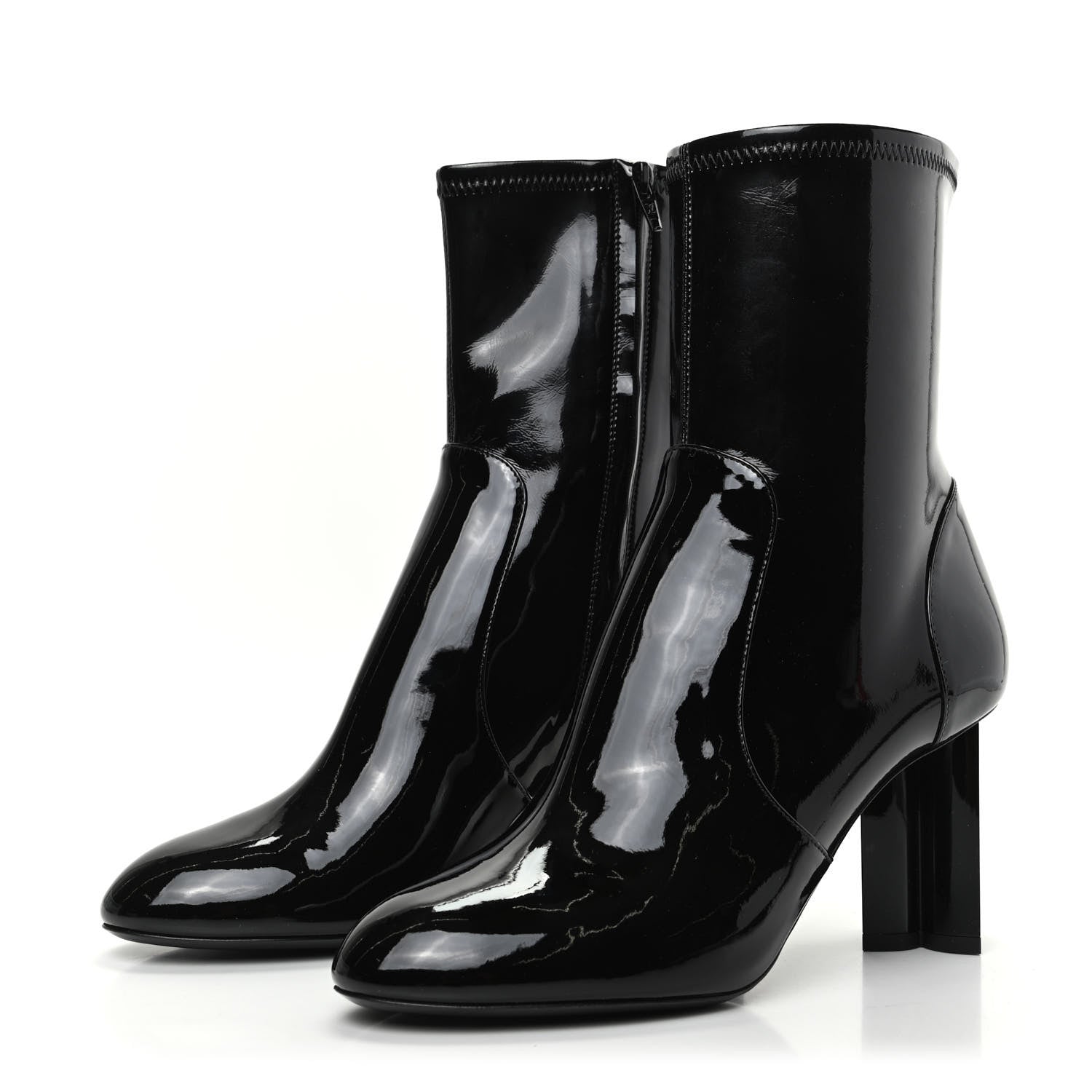 Louis Vuitton Patent Uniformes Silhouette Ankle Boots 38 Black 3 of 7