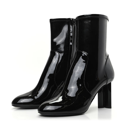 Louis Vuitton Patent Uniformes Silhouette Ankle Boots 38 Black 3 of 7