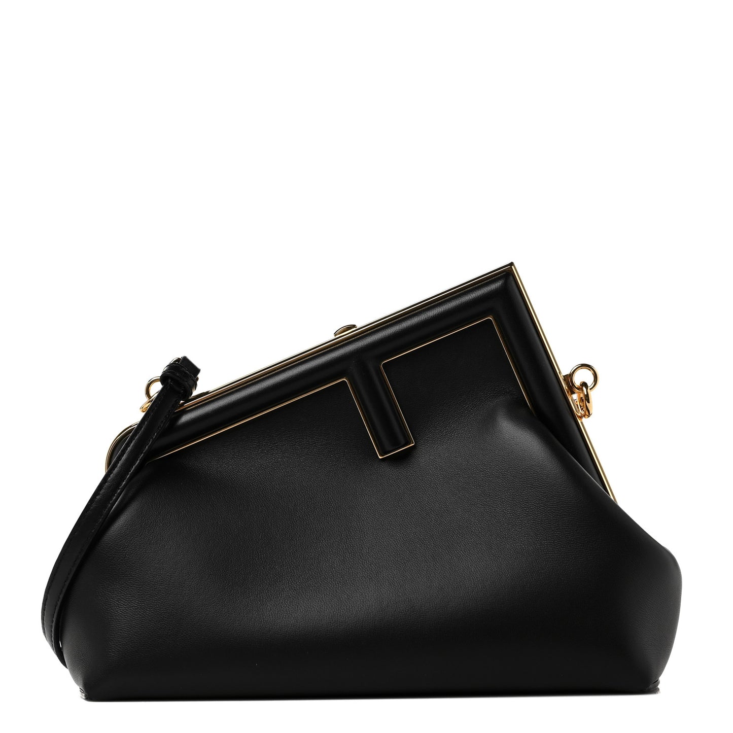 Shiny Nappa Small Fendi First Black