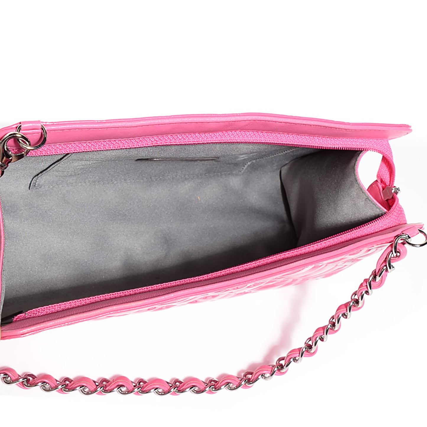 Patent Calfskin Lucky Symbols Pochette Pink