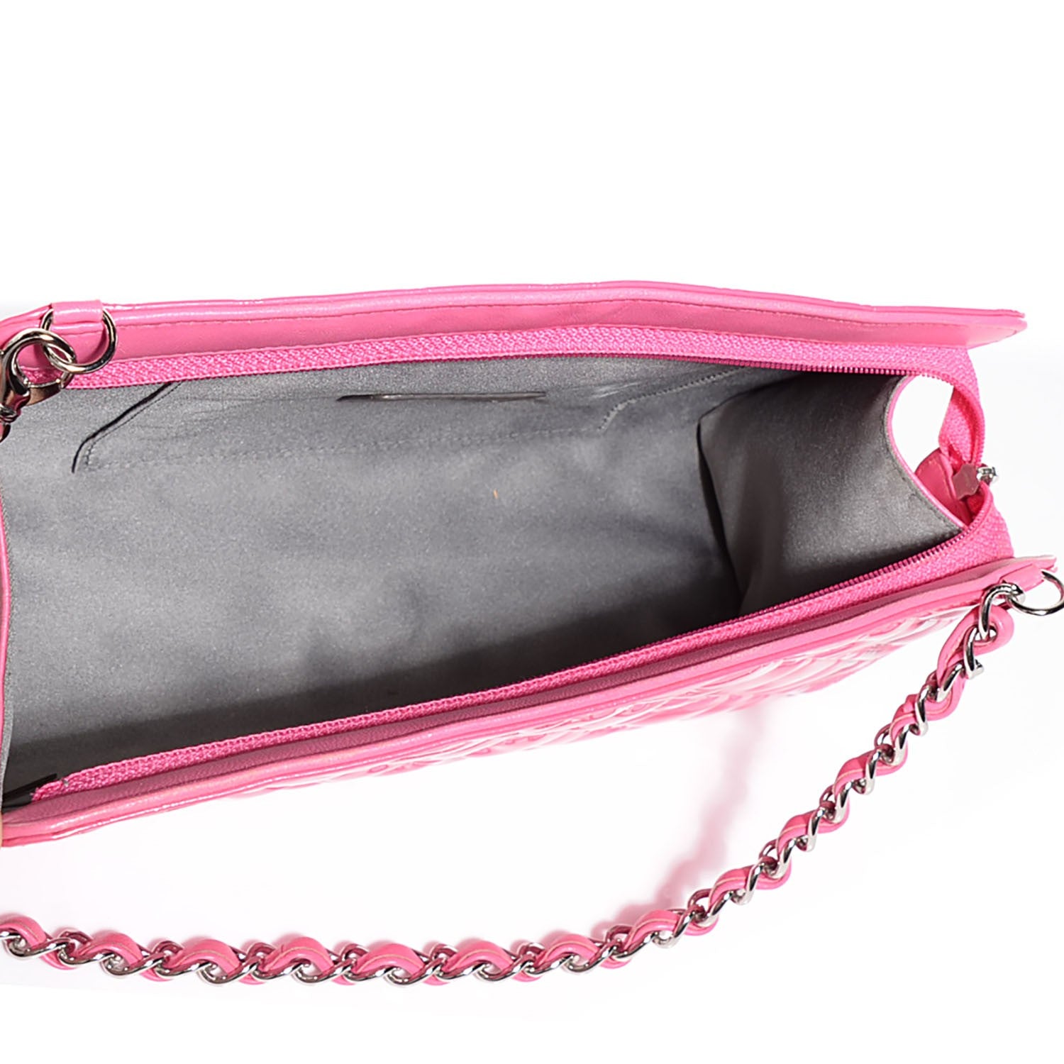 Chanel Patent Calfskin Lucky Symbols Pochette Pink 5 of 7