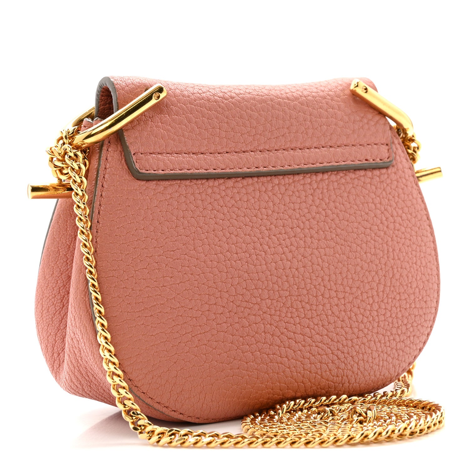 Chloe Grained Lambskin Nano Drew Shoulder Bag Misty Rose 3 of 12