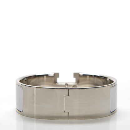 Hermes Enamel Wide Clic Clac H Bracelet GM White 3 of 5