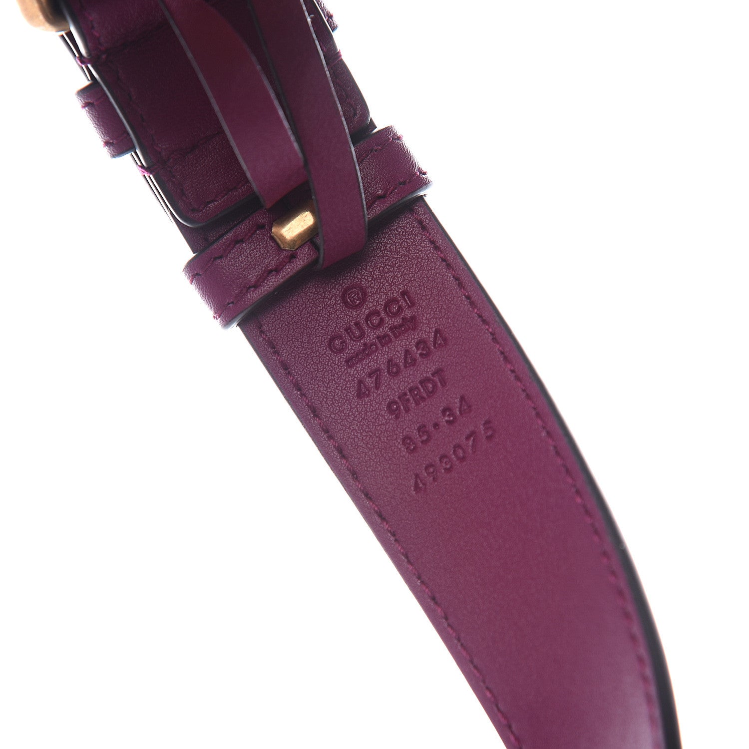 Gucci Velvet Matelasse GG Marmont Belt Bag 85 34 Fuchsia Violet Cyclamen 12 of 13