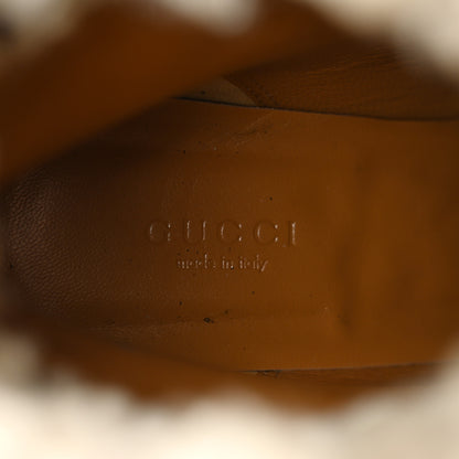 Gucci Calfskin Shearling Ankle Boots 38 Bordeaux 6 of 10