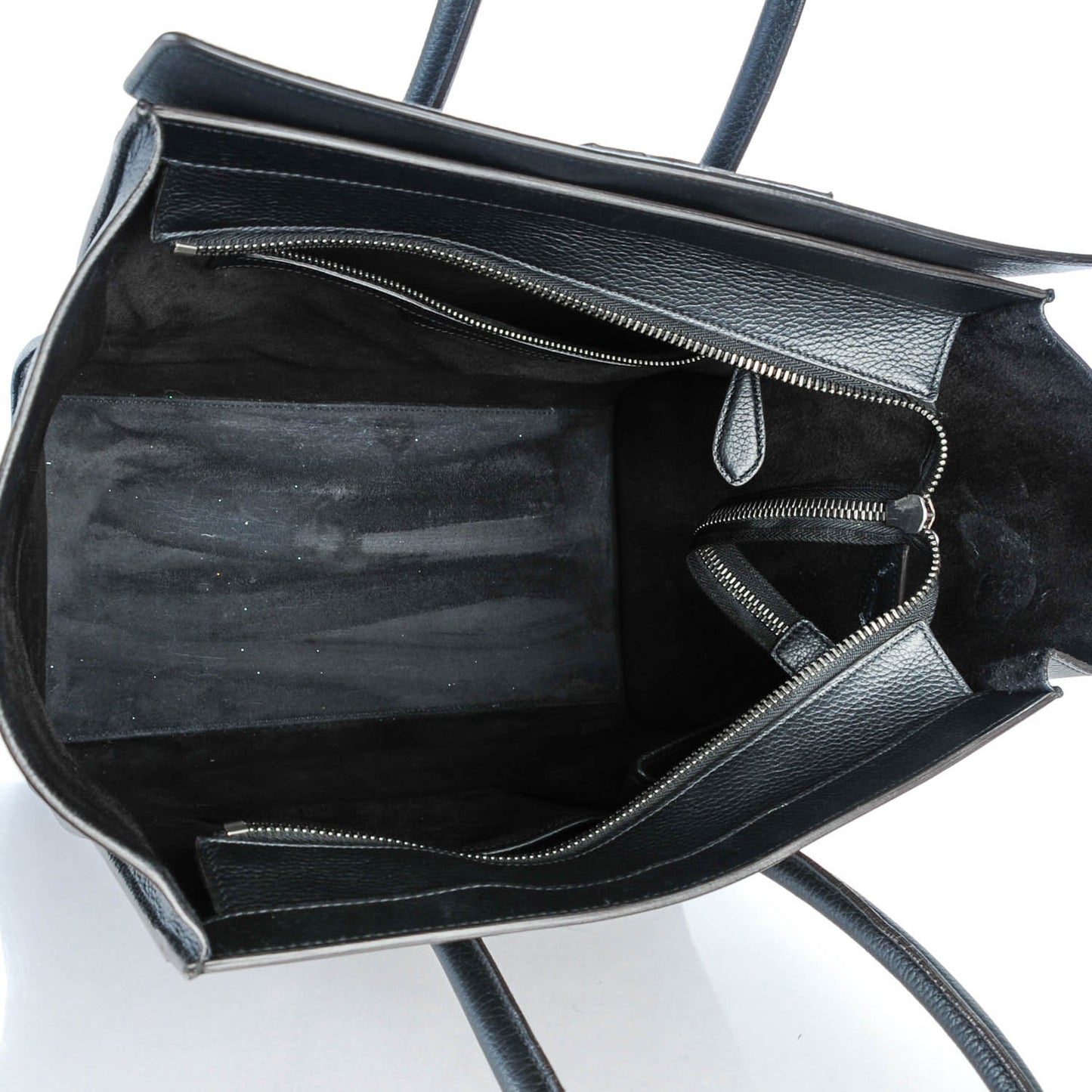 Drummed Calfskin Mini Luggage Black