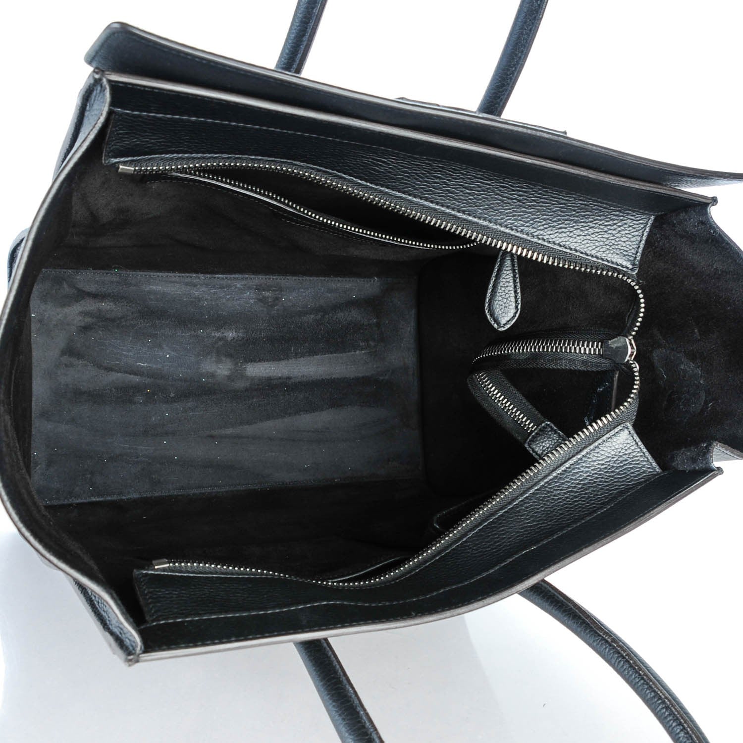 Celine Drummed Calfskin Mini Luggage Black 6 of 8