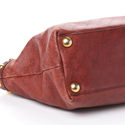 Gucci Guccissima Medium Babouska Shopping Tote Red 9 of 10