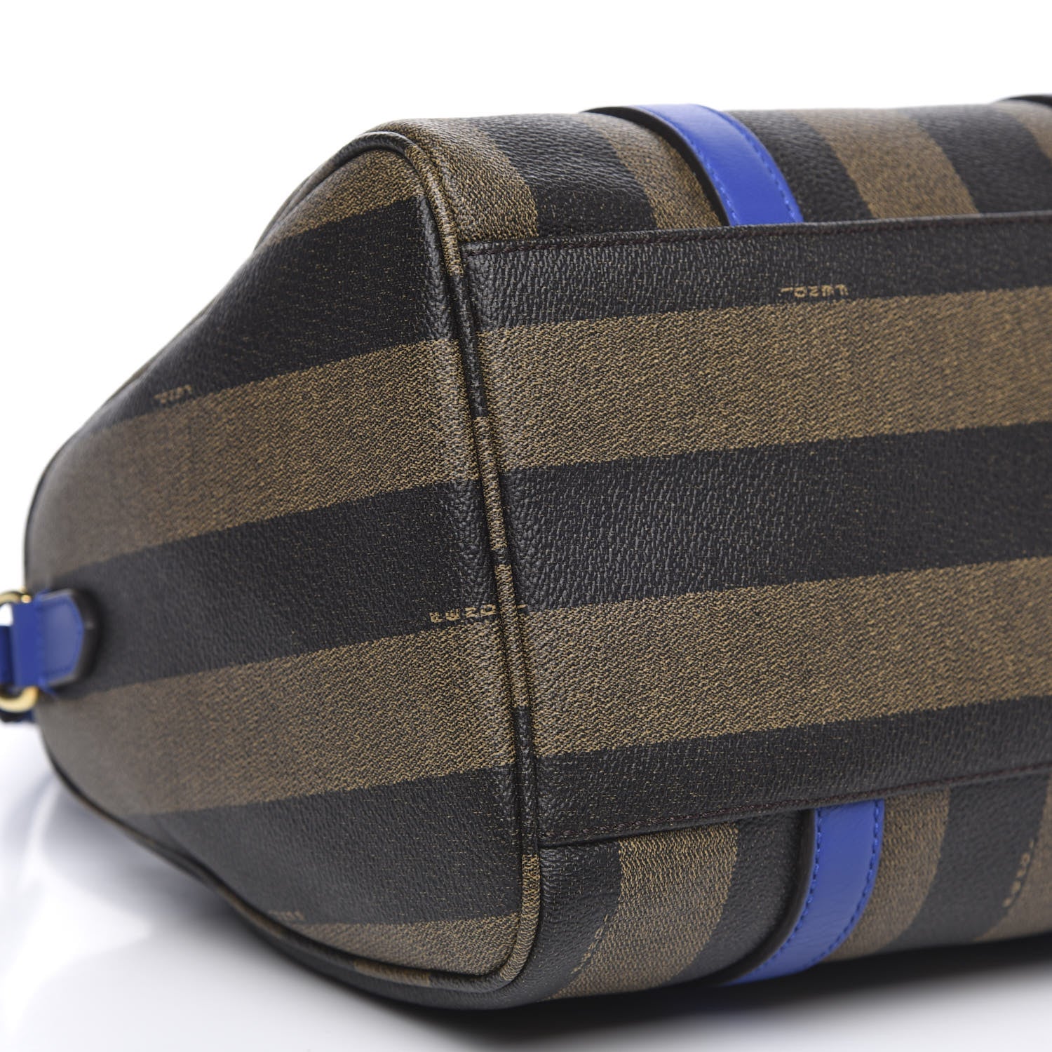 Fendi Pequin Spalmati Vitello Flamingo Small Boston Tobacco Blue Neon 8 of 10