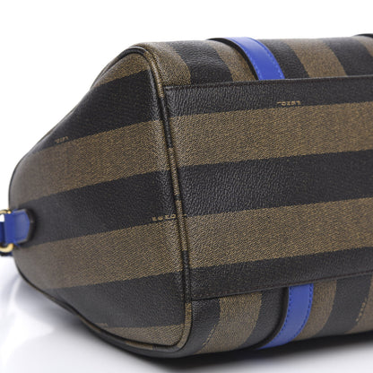 Fendi Pequin Spalmati Vitello Flamingo Small Boston Tobacco Blue Neon 8 of 10