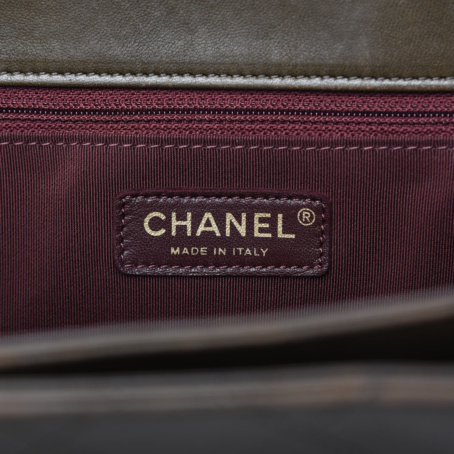 Chanel Calfskin Stitched Shopping Tote Green 8 of 13