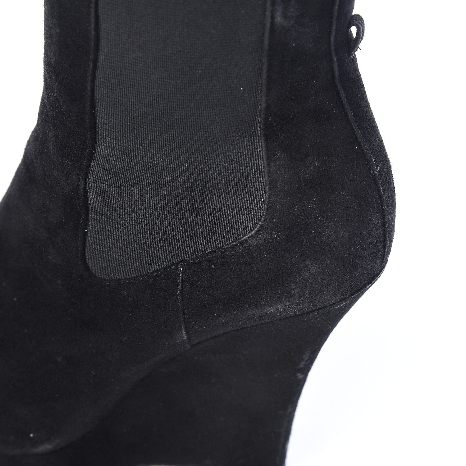 Gucci Suede Ankle Wedge Booties 37 Black 13 of 13