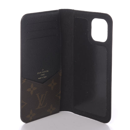Louis Vuitton Monogram iPhone 11 Folio Case Black 5 of 9