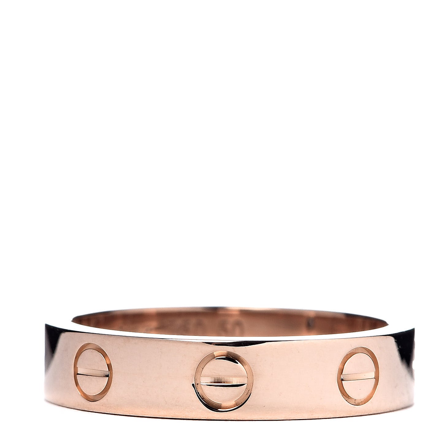 18K Pink Gold Diamond 4mm LOVE Wedding Band Ring 50 5.25
