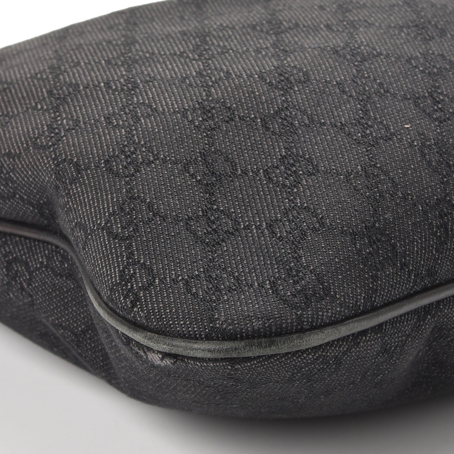 Gucci Denim Monogram Medium New Britt Hobo Black 8 of 10