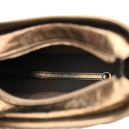 Chanel Metallic Calfskin Chevron Quilted Small Gabrielle Hobo Gold 5 of 11
