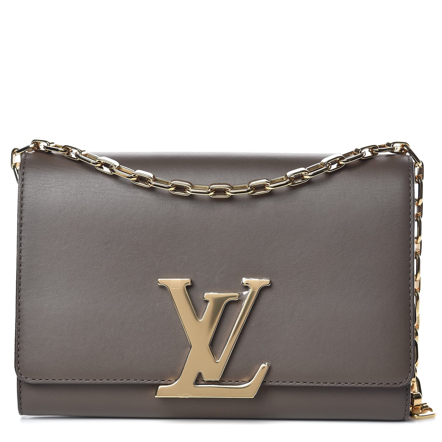 Calfskin Chain Louise GM Granit