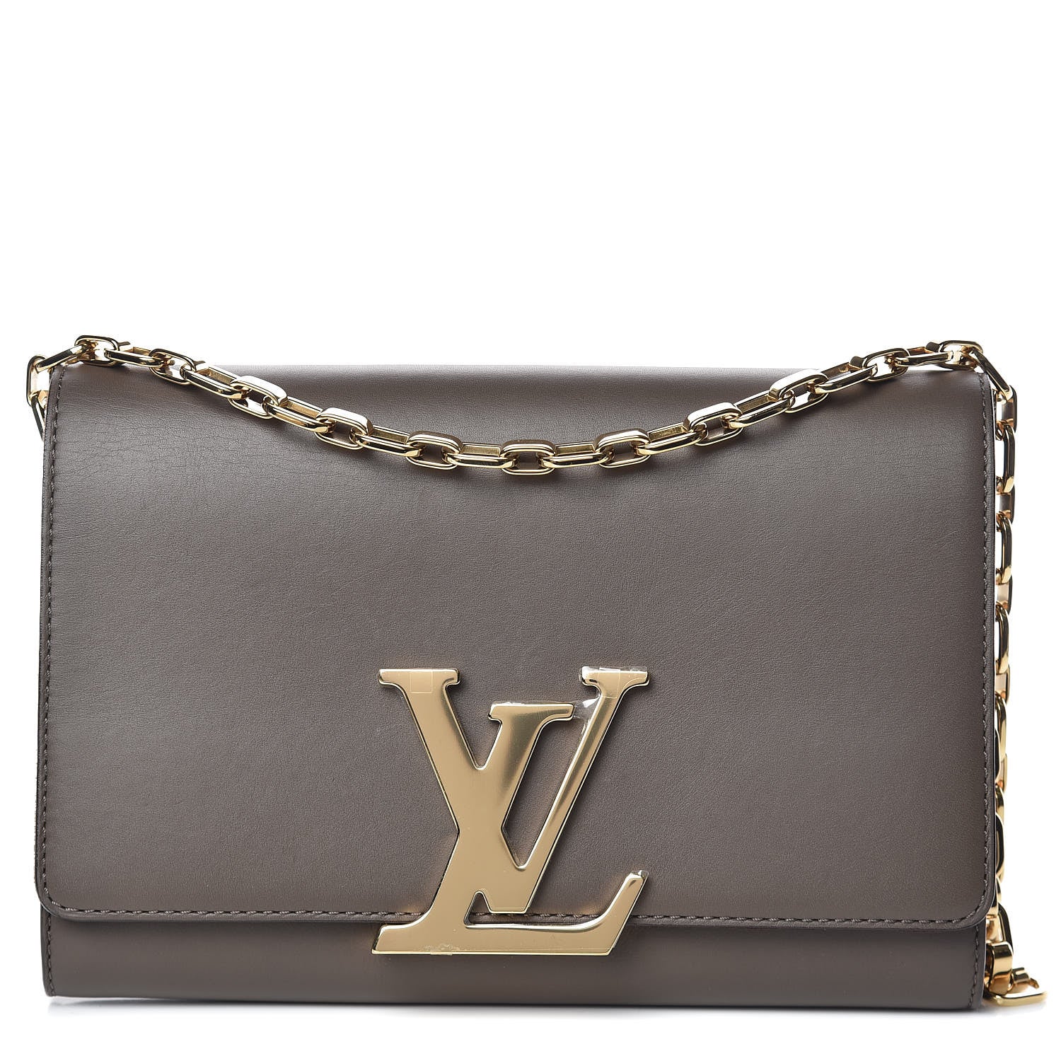 Louis Vuitton Calfskin Chain Louise GM Granit 1 of 12