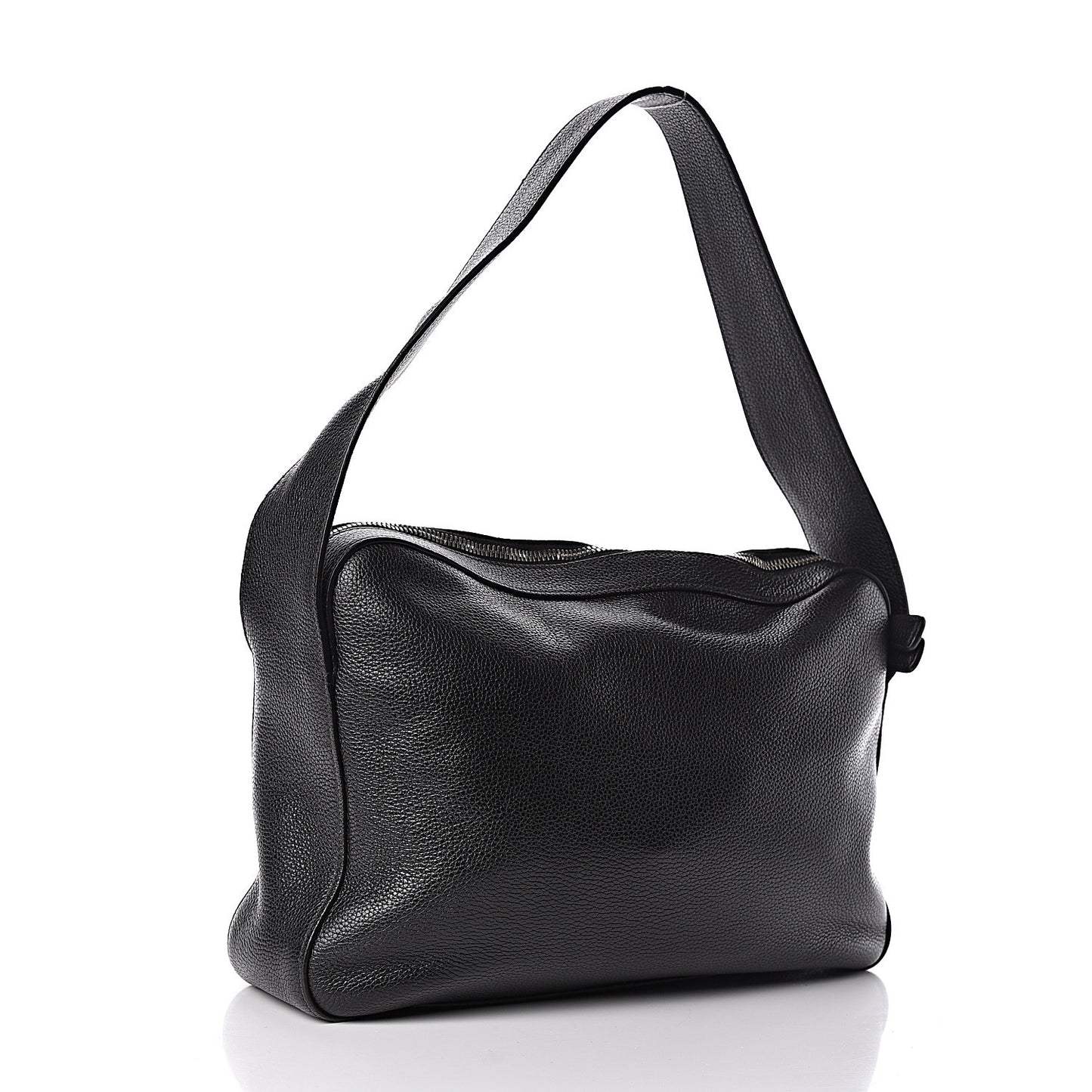 Vitello Daino Shoulder Bag Black