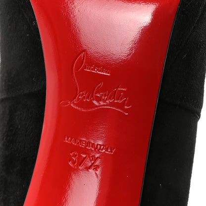 Christian Louboutin Suede Crochinetta 100 Ankle Boots 37.5 Black 7 of 8
