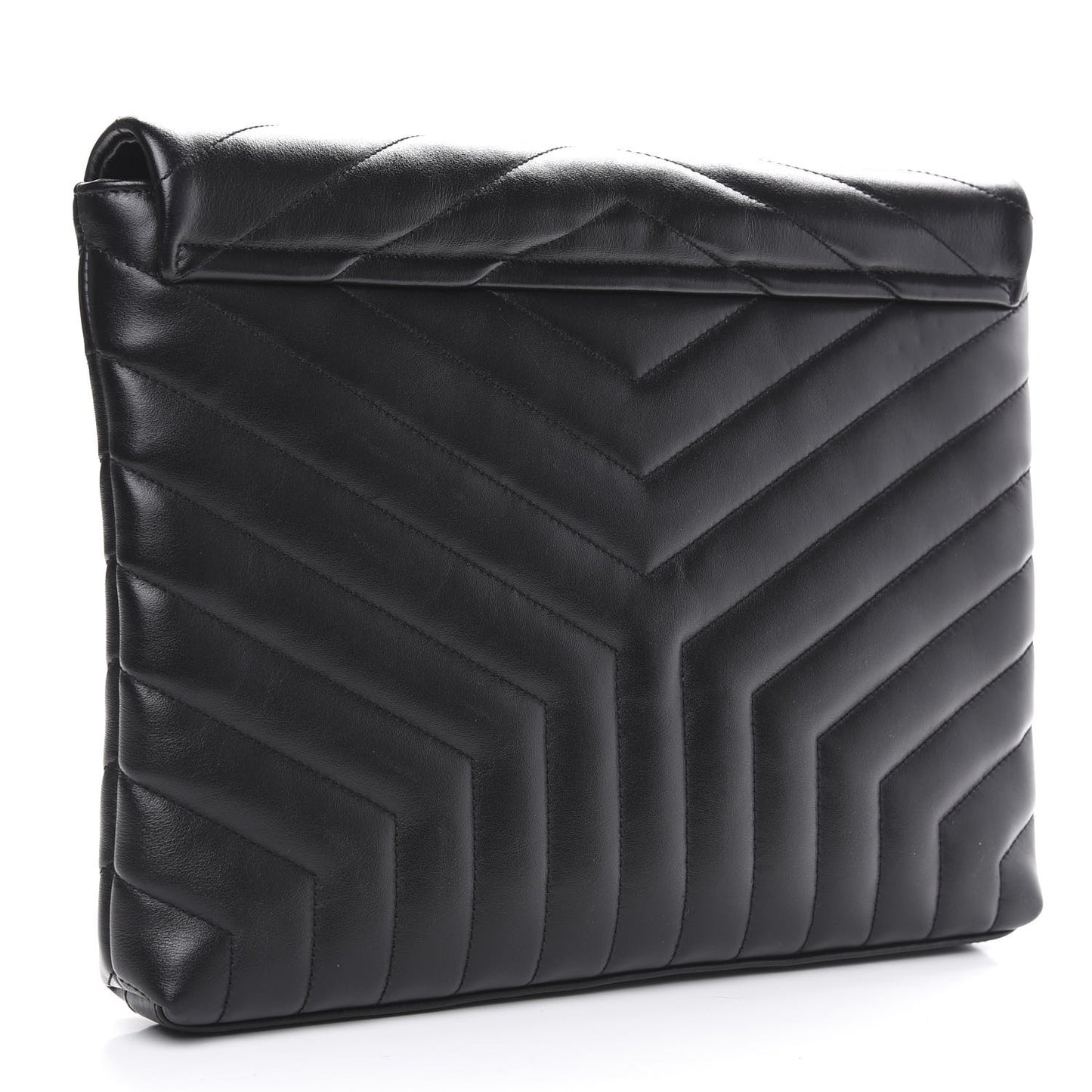 Calfskin Y Quilted Monogram Loulou Document Holder Black