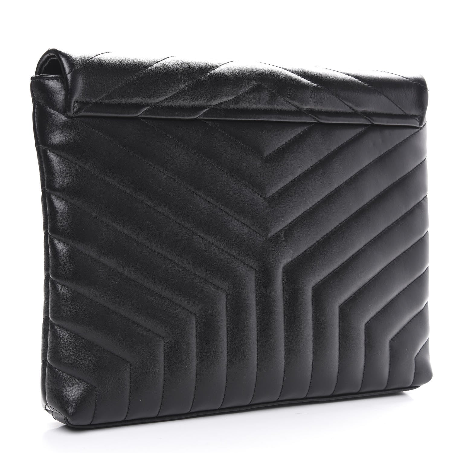 Saint Laurent Calfskin Y Quilted Monogram Loulou Document Holder Black 2 of 8