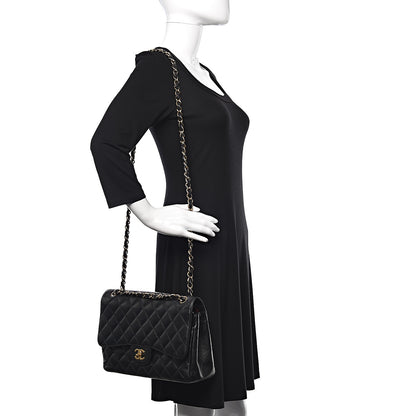 Chanel Caviar Quilted Jumbo Double Flap Black 2 of 24