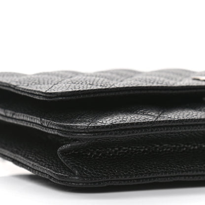 Chanel Caviar Quilted Wallet On Chain WOC Black 10 of 12
