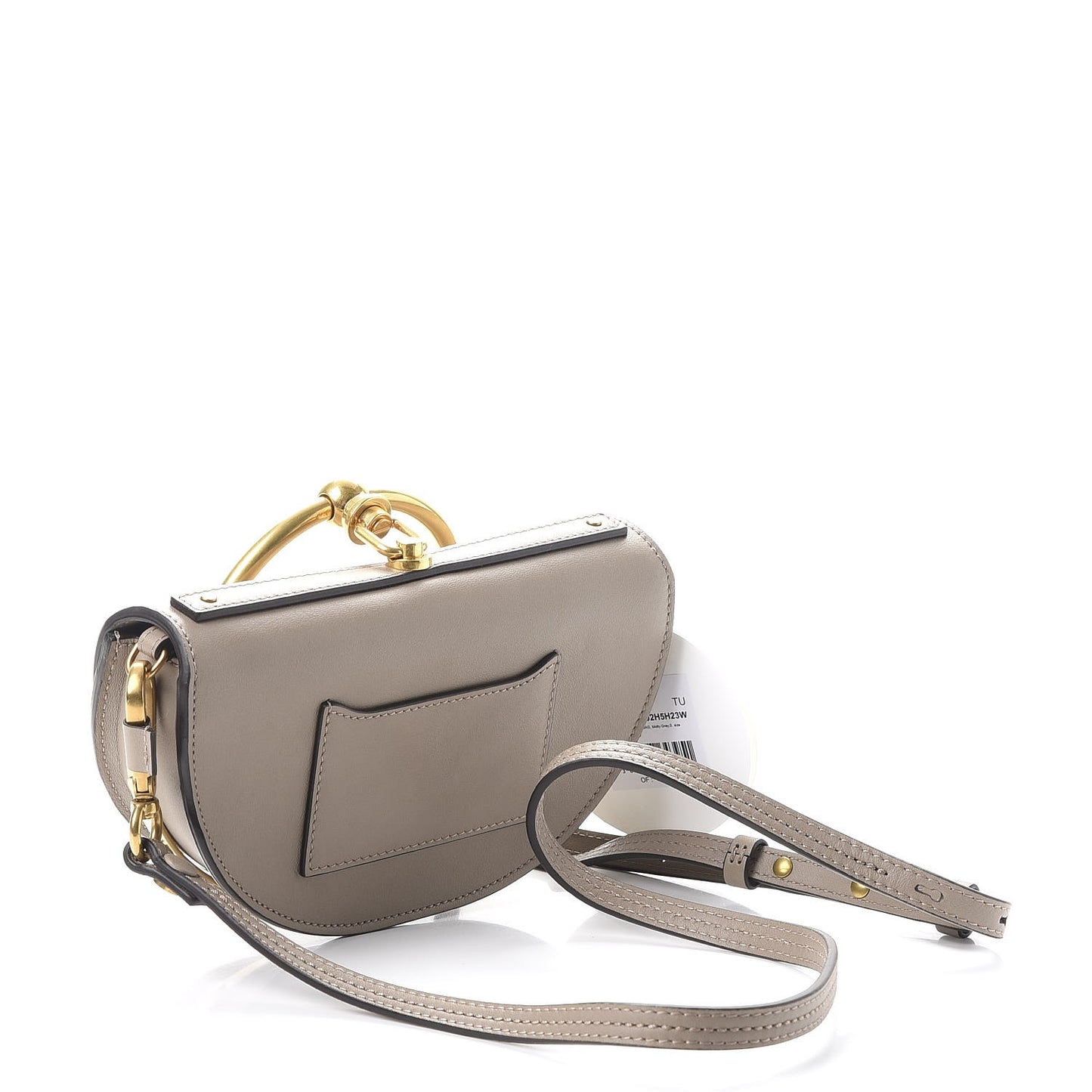Calfskin Small Nile Bracelet Minaudiere Bag Motty Grey