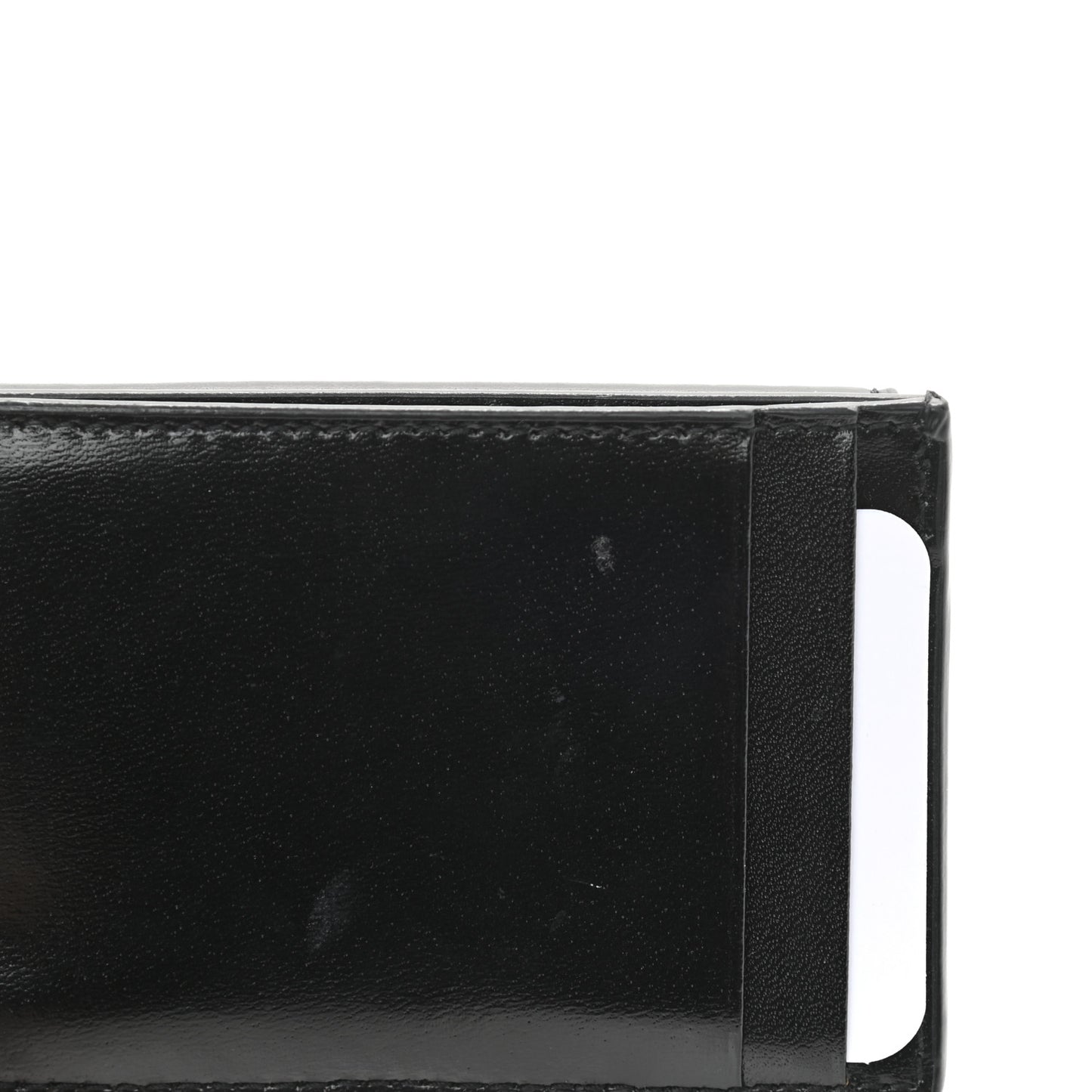 Calfskin Uptown Monogram Card Case Black