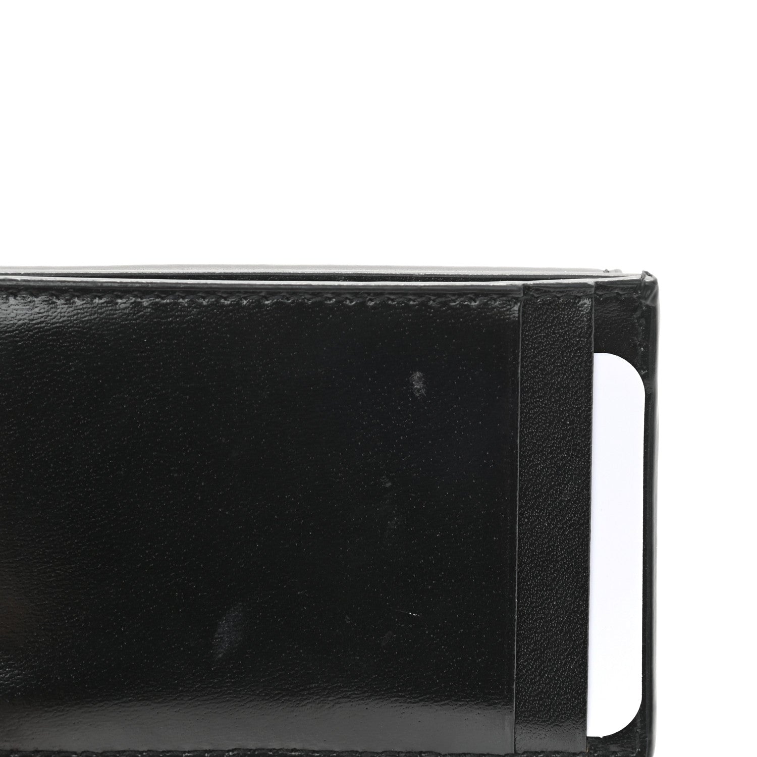 Saint Laurent Calfskin Uptown Monogram Card Case Black 8 of 10