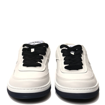 Chanel Calfskin CC Womens Sneakers 38.5 White Black 2 of 8