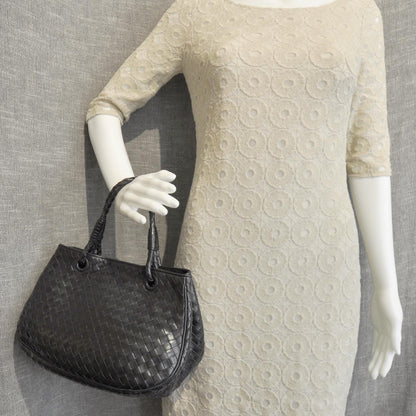 Bottega Veneta Nappa Intrecciato Handbag Nero Black 3 of 11