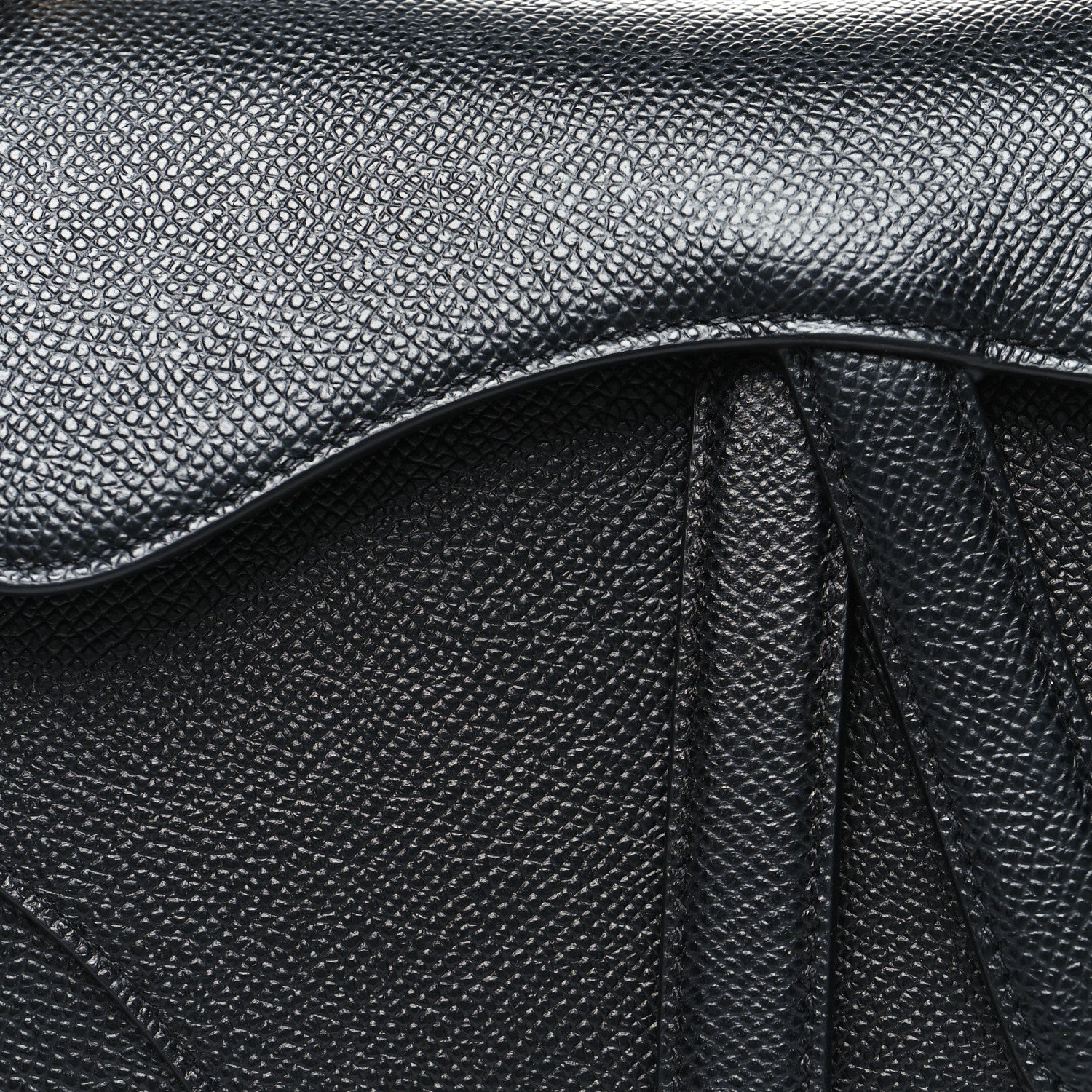Christian Dior Grained Calfskin Mini Saddle Bag Black 8 of 11