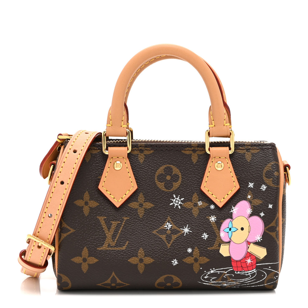 Louis Vuitton Monogram Vivienne Ice Skating Nano Speedy Bandouliere ...