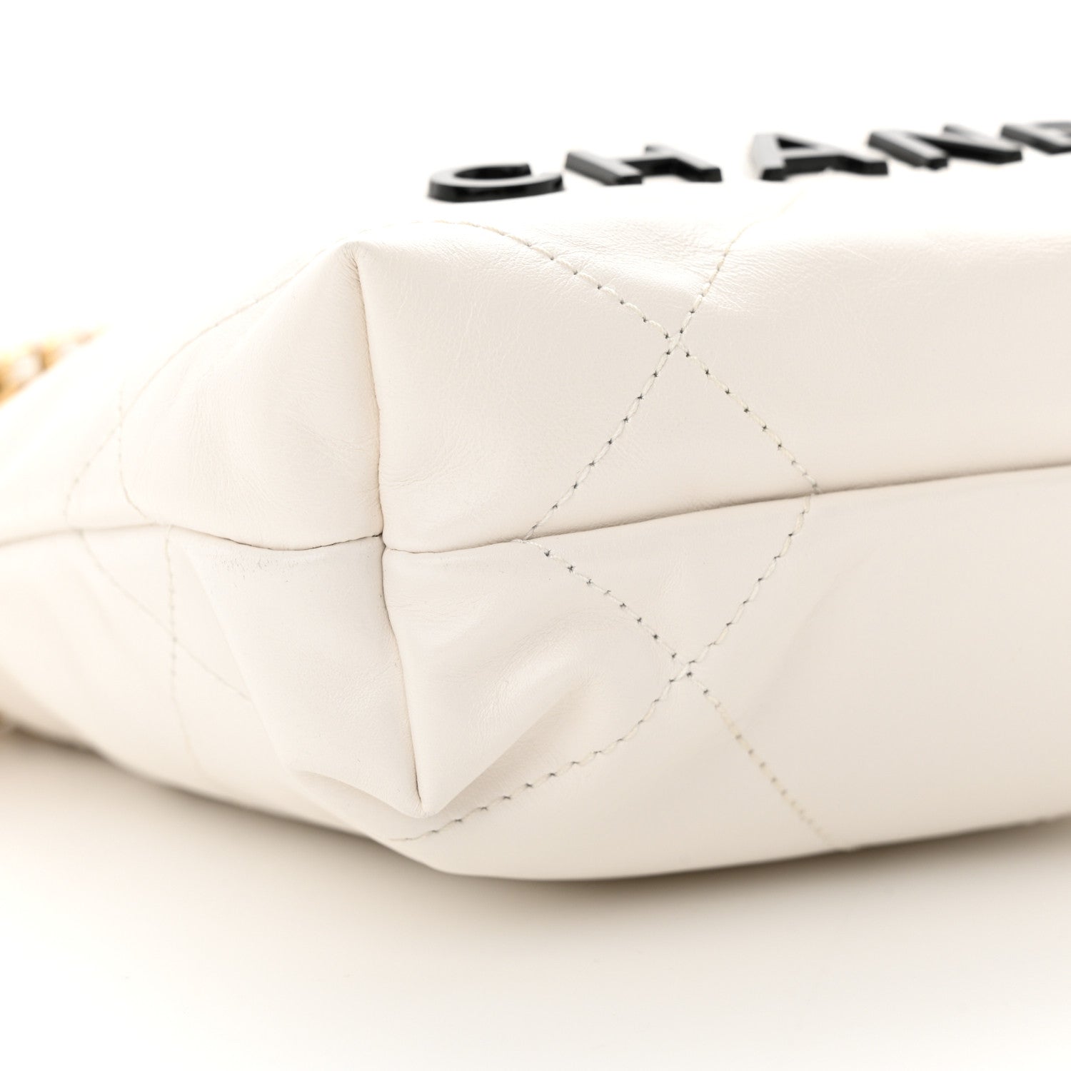 Chanel Shiny Calfskin Quilted Mini Chanel 22 White Black 9 of 10