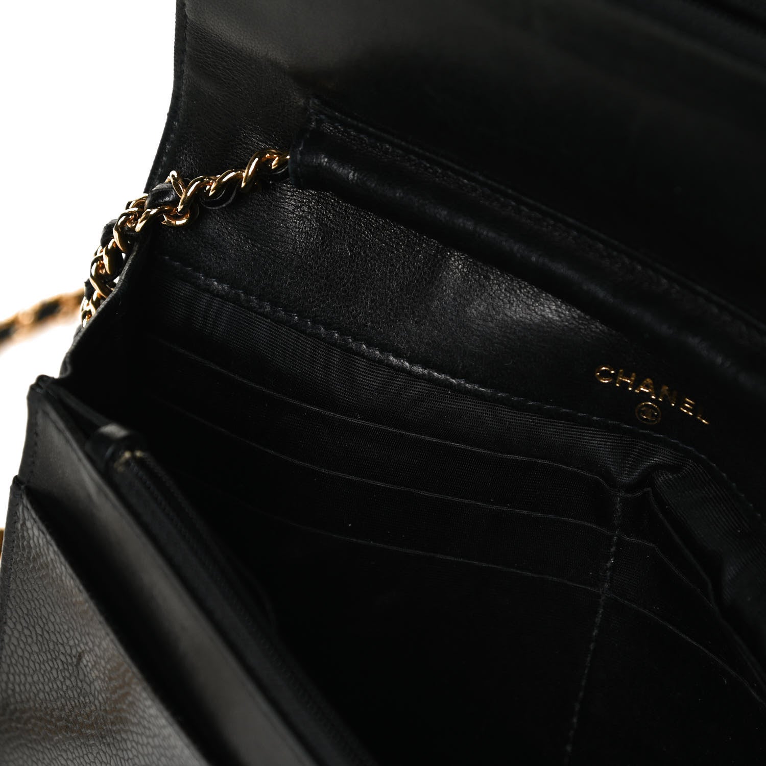 Chanel Caviar Timeless CC Wallet On Chain WOC Black 13 of 15