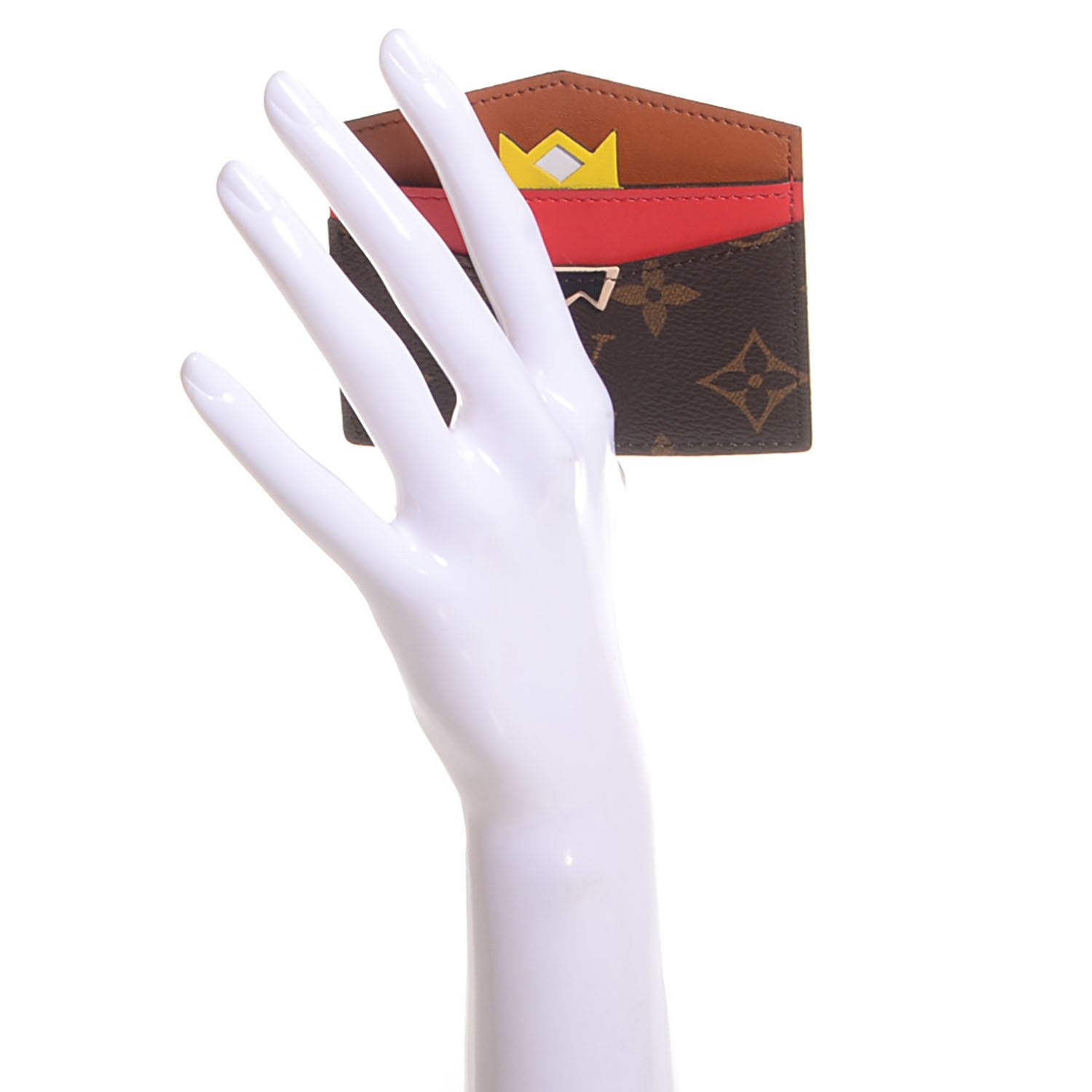 Louis Vuitton Monogram Tribal Mask Card Holder Red 2 of 7