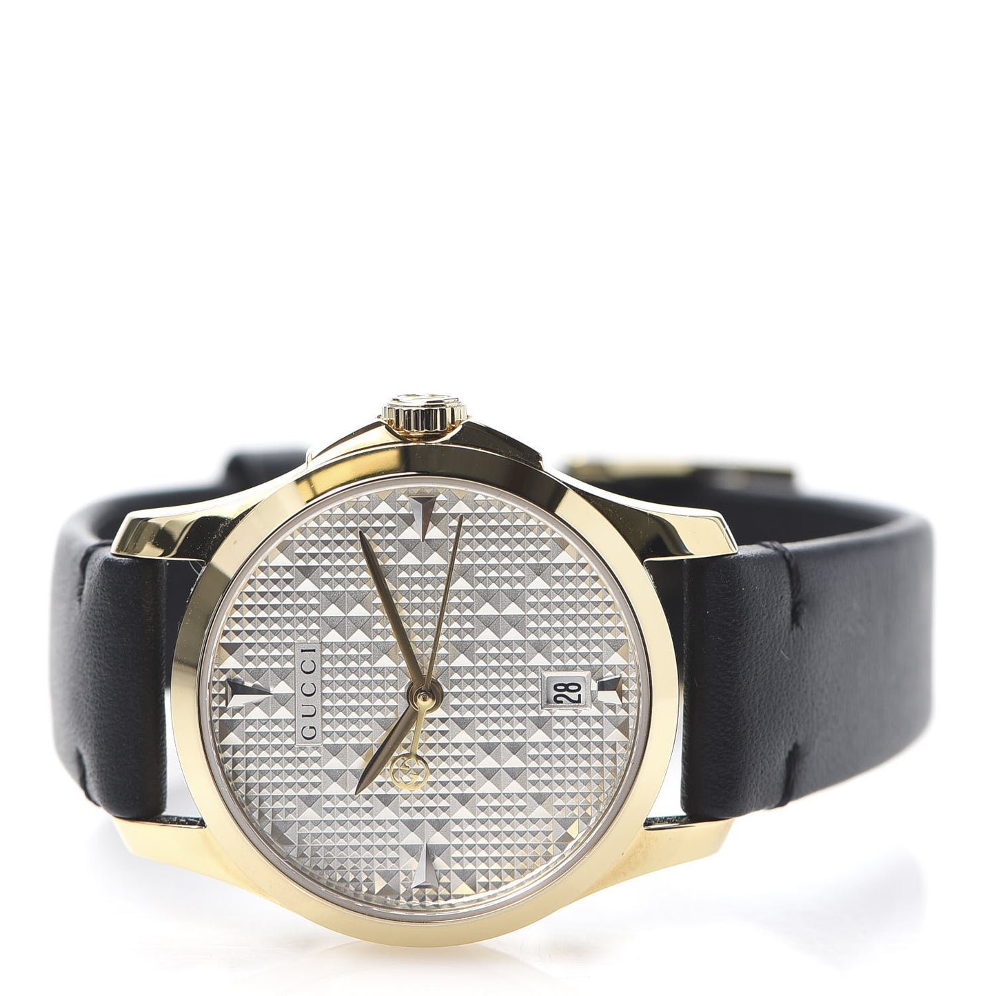 Stainless Steel Calfskin 27mm G-Timeless Diamante Quartz Watch