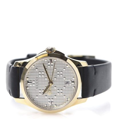 Gucci Stainless Steel Calfskin 27mm G-Timeless Diamante Quartz Watch 3 of 8