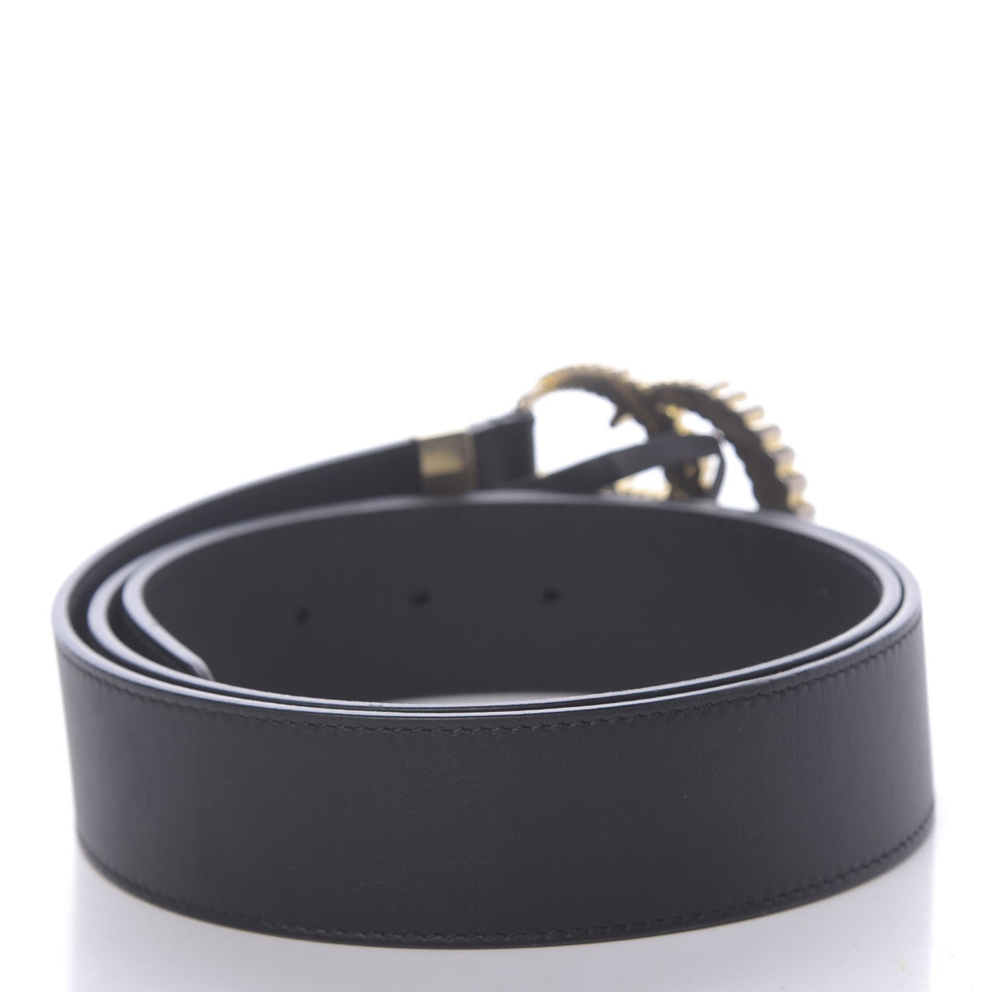 Moon Calfskin Torchon Double G 40mm Belt 100 40 Black