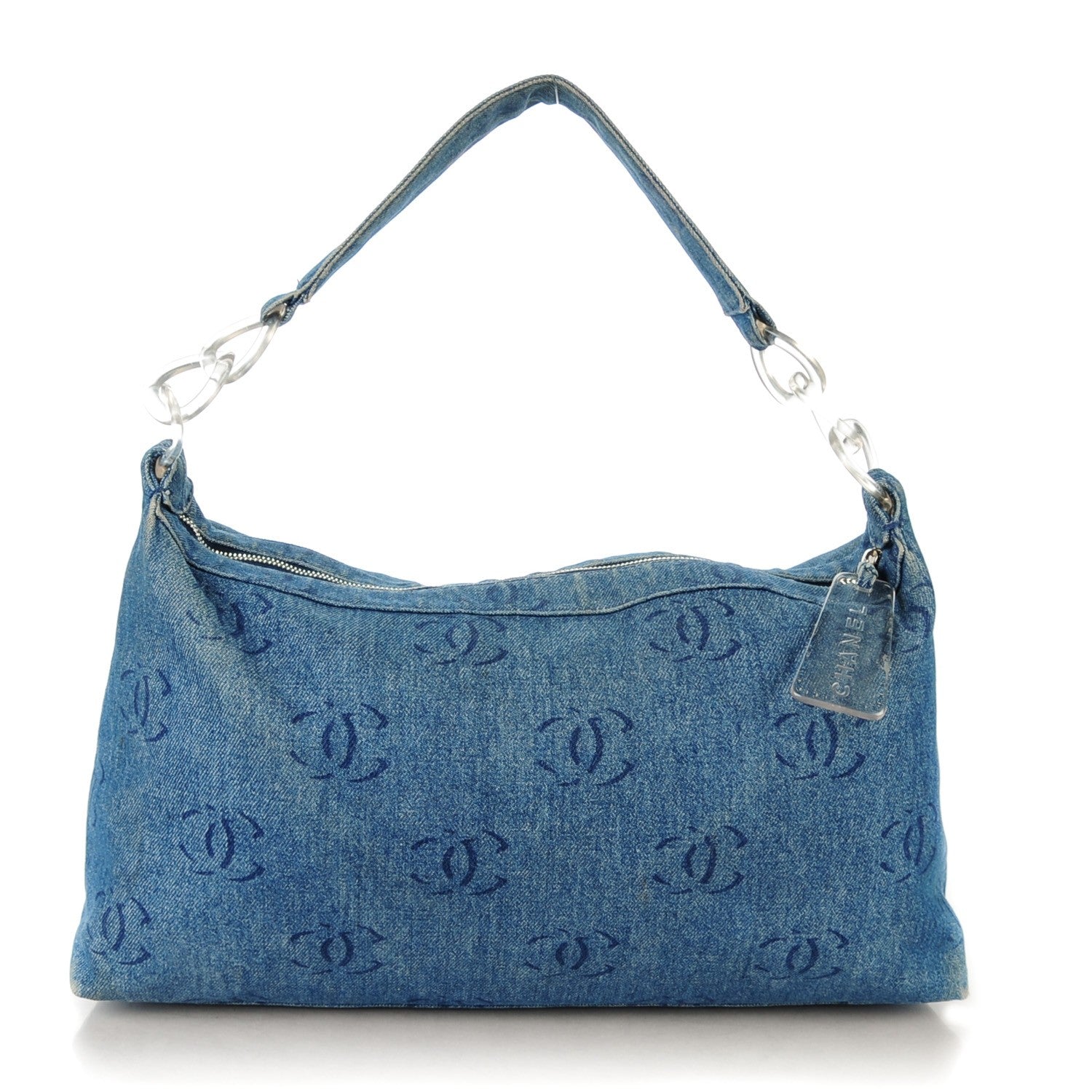 Chanel Denim CC Hobo Dark Blue 1 of 9